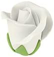 O'Creme White Garden Roses Gumpaste Flower Set - 1-1/4" Edible Flowers for Cake Decorating - Sugar Paste Decorations for Cakes, Cupcake Toppers - Birthday, Valentine's Day - Baby Shower - Set of 12