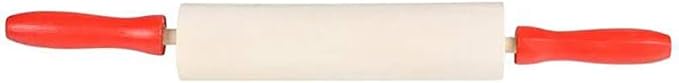 Mini Rolling 7.5 Inch Rolling Pin for Play Dough - Wood Kids Rolling Pin For Little Bakers, With Red Handles Arts and Crafts Clay Roller, 7.5" (48-Pack)