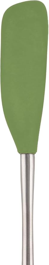 Tovolo Jar Spatula Silicone Long Stainless Steel Handle Scraper Spatula Pesto Green, Jar Scraper Heat Resistant Dishwasher Safe BPA Free Kitchen Utensil for Scraping Spreading Jelly Peanut Butter
