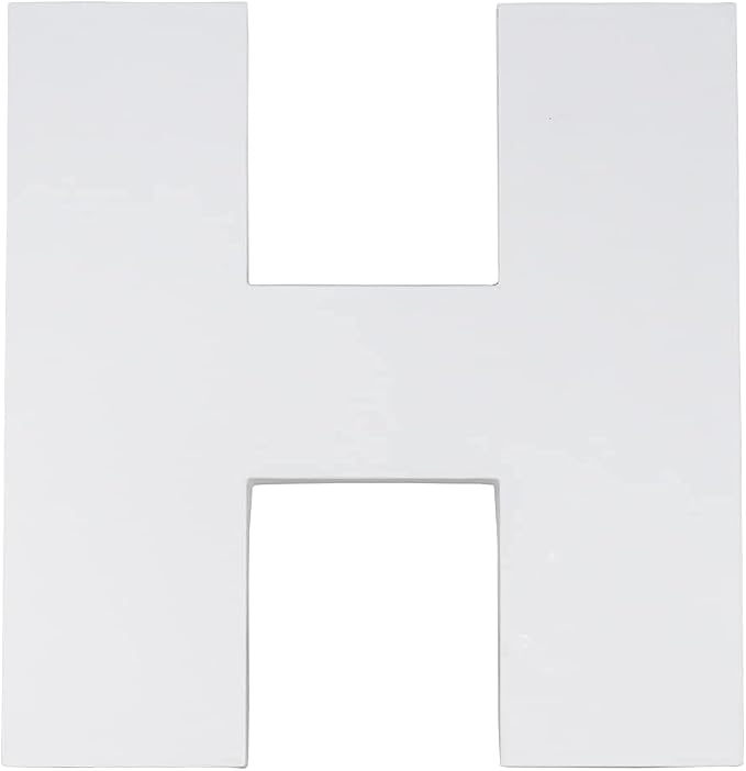 WENPACK 12.5" Cardboard Letter Shaped Mache Decorative Strawberries Fillable Sweets Flower Box with Clear Lid (White, H)