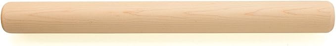 Fletchers' Mill Bakery Rolling Pin, Maple - 18.5 Inch, Professional Rolling Pin for Baking, Pasta, Pie, Cookie Dough, MADE IN U.S.A.