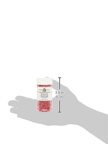India Tree Cherry Pink Sparkling Sugar, 3.5 oz | Vibrant Multi-Color Blend for Baking & Decorating