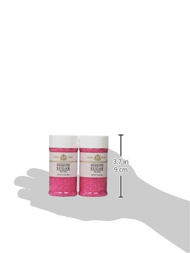 Pure Hot Pink Sparkling Sugar , Shimmery Sugar Sprinkles for Baking and Decorating, Small , 3.5 Oz Jar (Pack of 1)