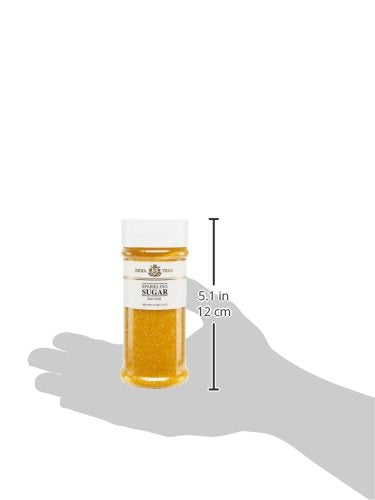 India Tree Gold Sparkling Sugar, 7.5 oz | Vibrant Decorating Sugar for Cakes, Cookies & Holiday Desserts