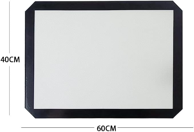 Large Silicone Baking Mat (15.7'x23.6') with Measurement Indicators, Non-Slip Surface, and Pastry Mat Sheet for Dough Rolling - Perfect for Creating Cookies, Macarons, and Bread - Pack of 2