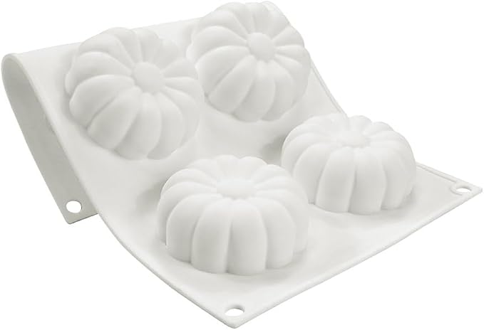 6 Holes Silicone Sunflower Cake Ice Cream Chocolate Mold Soap 3D Cupcake Bakeware Baking Dish Cake Pan Muffin Mould (Sunflower H_11.84 X6.8 X1 inch)