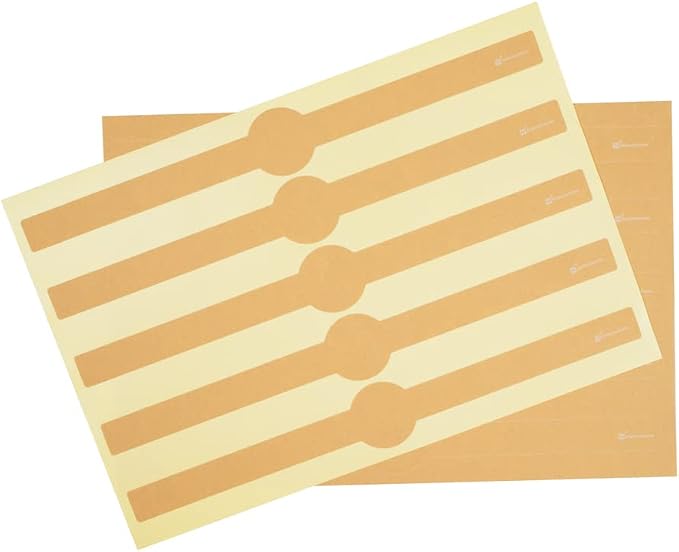 Restaurantware RW Base 12 x 1.5 Inch Packaging Bands 100 Self-Adhering Belly Bands - Disposable Strong Kraft Paper Label Stickers For Packaging Supplies Keeps Take Out Containers Sealed