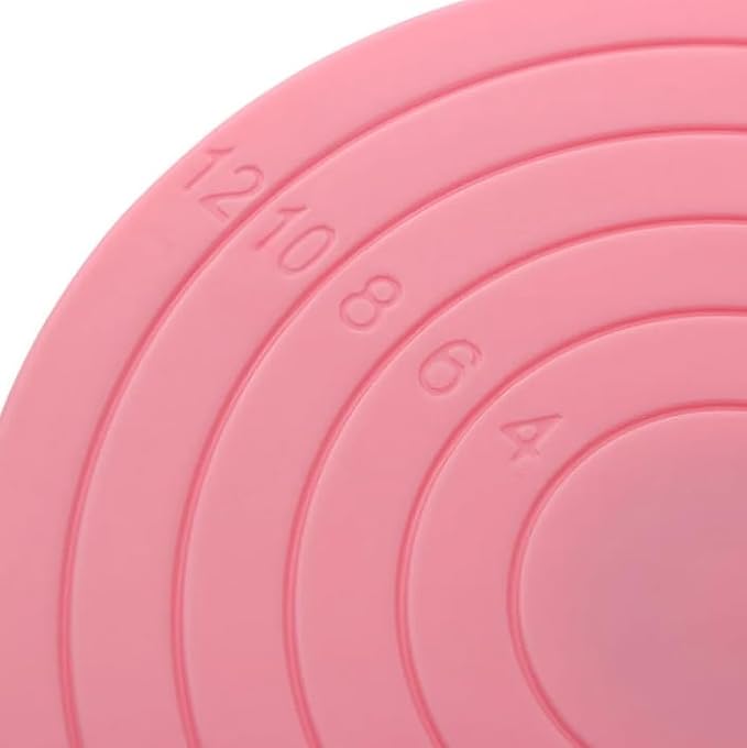 2Pcs Cake Decorating Turntable,Mini 5.5 Inch Rotating Cake Turntable, 360 DegreeTurns Revolving Cake Stand Cake Decorating Baking Tools,Pink