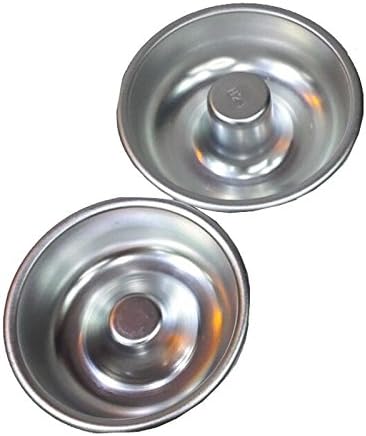 tyoungg 2 Pieces Assorted Size Metal Donut Bath Bath Bomb Molds to Make Unique Cute Homemade or Business Bath Bombs(Donuts)