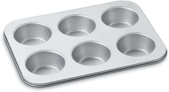 Cuisinart Chef's Classic Nonstick Bakeware 6-Cup Jumbo Muffin Pan, Silver