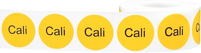 Cali Deli Labels 1 Inch Round Circle Dots 500 Total Stickers