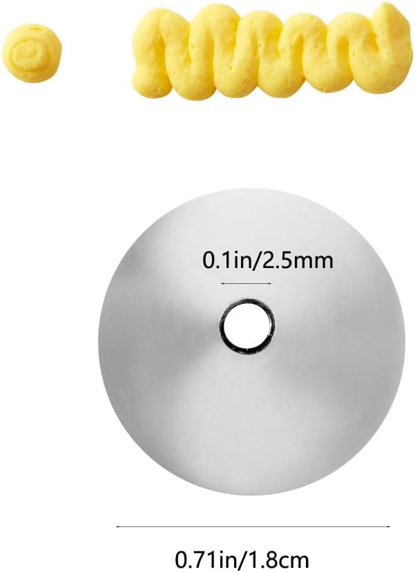 Piping Tip #4 – Small Round Tips for Details, Lettering, and Fine Decorations, 3 Pcs