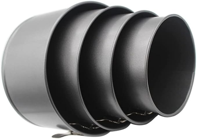 4 pcs Springform Pan Set, 4 5 6 7 inches Round Cake Tin with Removable Bottom, Nonstick Leakproof Carbon Steel Cheese Cake Pans Mold for Baking(COLOR:Black)