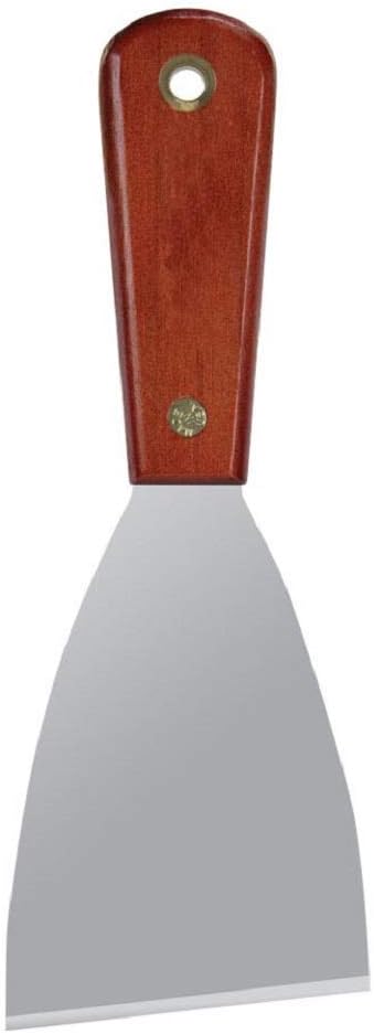 Warner 3" Stiff Putty Knife, Stainless Steel Blade, Rosewood Series, 10748