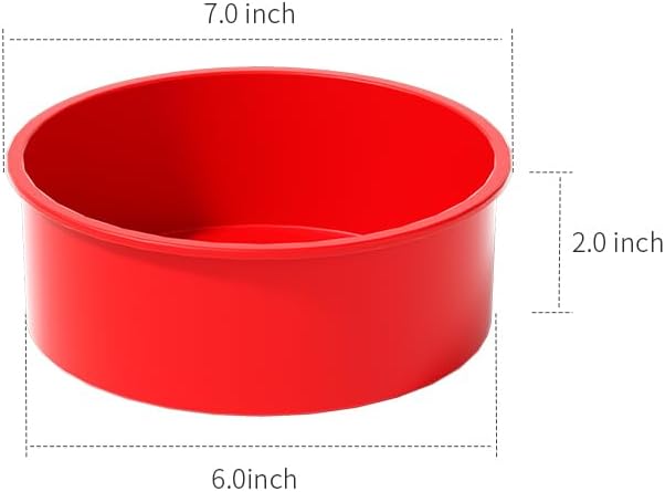 SOV Silicone round cake Pan, 6 inch Nonstick smash Pans for Layer, Smash, and Cheese Cakes, 3 packs