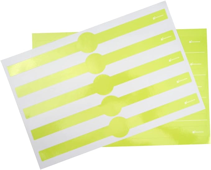 Restaurantware RW Base 12 x 1.5 Inch Packaging Bands 100 Self-Adhering Belly Bands - Disposable Strong Green Paper Label Stickers For Packaging Supplies Keeps Take Out Containers Sealed