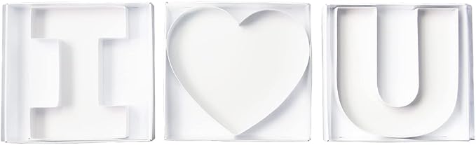 WENPACK 12.5" Cardboard Letter Shaped Mache Charcuterie Tray Strawberries Fillable Grazing Box with Clear Lid (White, I)