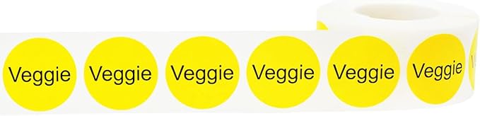 Veggie Deli Labels 1 Inch 500 Total Stickers