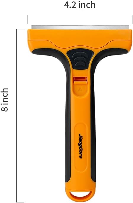 JiangCore Wide Razor Blade Scraper Tool – 4" Scraper Tool with 15 Extra Replacement SK5 Blades,Glass Cleaner for Stove Tops, Windows, Paint Removal and Adhesive Residues