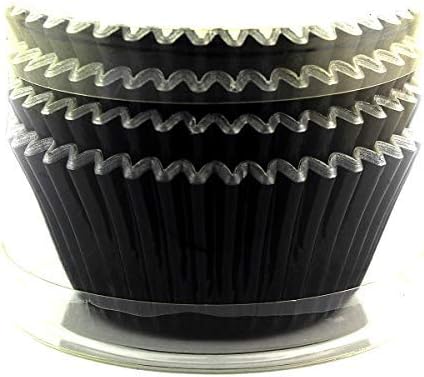 Foil Cupcake Liners Standard Baking Cups 100 Pcs (Black)