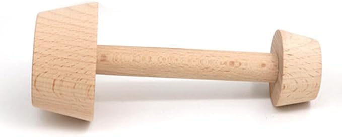 Double-Sided Tart Tamper 5.8in – Wooden Pastry Press for Uniform Tart Shells and Burger Patties, Dual-End Baking Tool