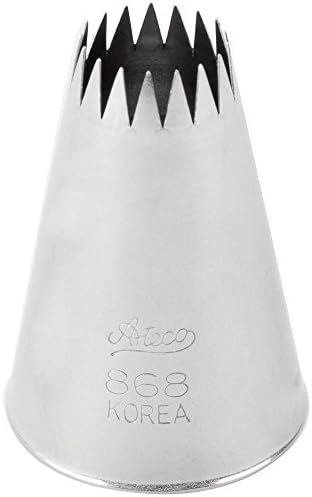 Ateco # 868 - French Star Pastry Tip .63'' Opening Diameter- Stainless Steel