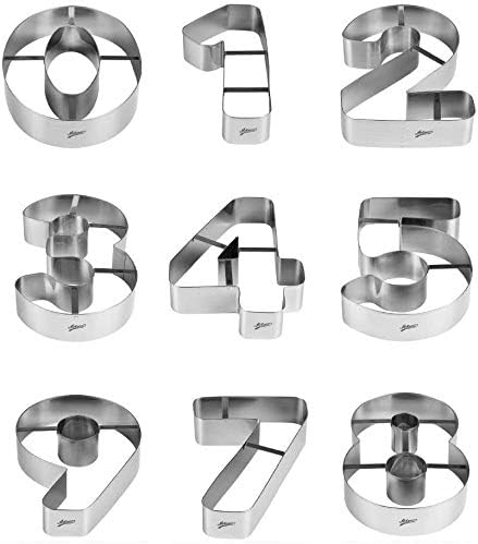 Ateco Extra Large Number 1 Cake Cutter, Silver