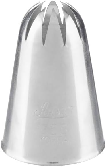 Ateco #858 Deep Closed Star Pastry Tip - Stainless Steel