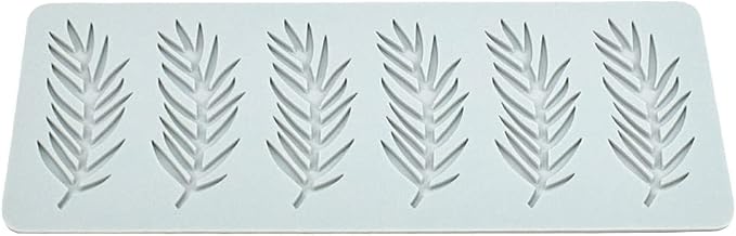 Fondant Silicone Moulds Tropical Leaves Silicone Imprint Mat Gum Paste Press Mold for Cake Chocolate Cupcake Decorating Cake Toppers Candy Cookies Resin Sugarcraft (E_8.20x3.40x0.12inch)
