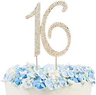 Scotamalone16 Cake Topper Premium Bling Rhinestone Diamond Gems