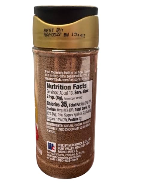 McCormick Holiday Finishing Sugar Variety Pack, Chocolate Hazelnut, Candy Cane, English Toffee Flavors, Limited Edition Dessert Topping, 3 Count