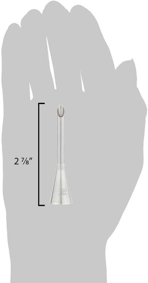 Ateco 230 2 7/8" Bismark Metal Piping Tip - Great for filling donuts, cupcakes, elclairs, and other pastries