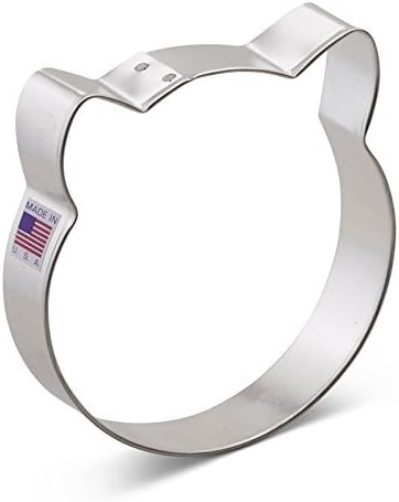 Ann Clark Cat Face Cookie Cutter, Large 4” Made in USA