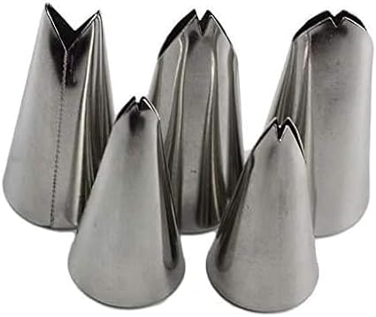 Russian Piping Tips Set, 5PCS Stainless Steel Cake Cupcake Decorating Supplies Kit Flower Frosting Tips DIY Icing Piping Tips for Cake Decorating (5PCS)
