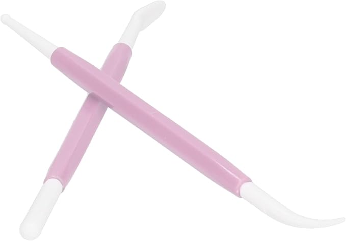 8PCS Carving Knife Baking Craft Tool Fondant Sculpting Tool Plastic Cake Decorating Pens Cake Decorating Kit Cutting Blade Pick Tool Cake Pastry Carving Cutter for Bakery (Pink OPP bag)