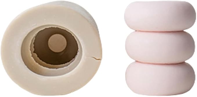 RUNAAJA New Geometric Round Doughnut Candle Abrasive ins Korea oblate DIY Candle Silicone Mold for Soap Tray Handmade Candle Lotion Bar Bath Bomb Cake Home Decoration (3)