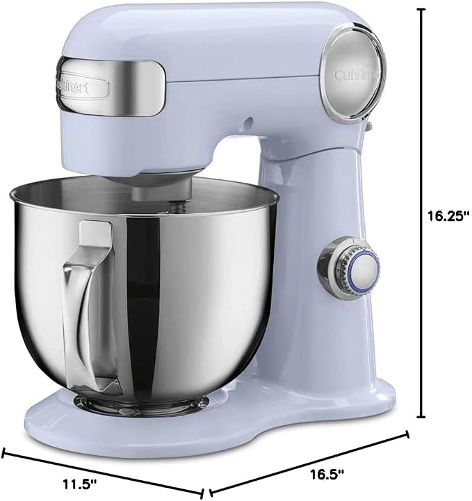 Cuisinart SM-50BLU Precision Master 5.5-Quart Stand Mixer 500W Arctic Blue Bundle with 1 YR CPS Enhanced Protection Pack
