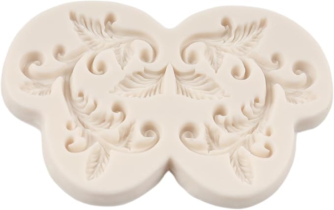 Baroque Fondant Mold European Relief Scroll Silicone Molds Vine Grass Cake Border Decoration Mold For Cake Decoration Cupcake Topper Chocolate Candy Polymer Clay Gum Paste