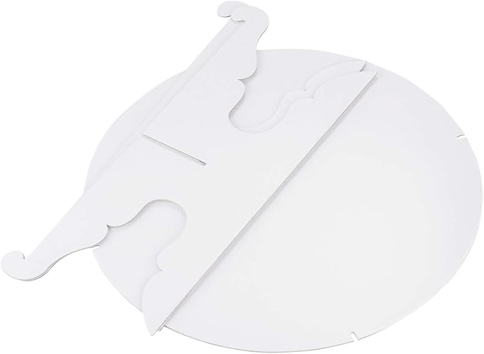 12 inch Cardboard One Tier Cake Stand for Birthday Party Decorate(1,White)