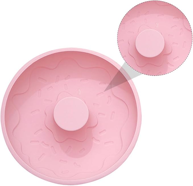 Healifty Non-stick Silicone Doughnut Mold Baking Tray Pink DIY Donut Casting Mould Kitchen Bakeware Pastry Baking Tool for Home and Party Use