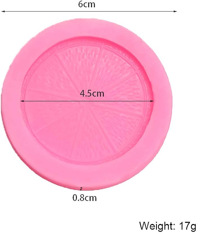 2Pcs Lemon Slice Fondant Mold Orange Fruit Piece Silicone Chocolate Candy Cake Cupcake Decorating Tool Polymer Clay Epoxy Resin Mold