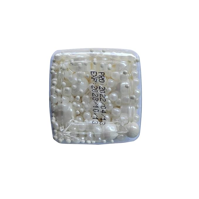 Homankit Edible White Pearl Sugar Sprinkles Candy Mixing Size Baking Cake Decorations Cupcake Toppers Cookie Decorating Wedding Party Valentine's Halloween Christmas Supplies 120g/ 4.23oz
