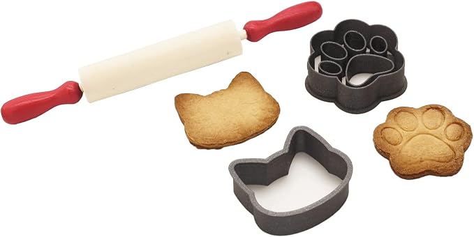 The Dreidel Company Mini Rolling 7.5 Inch 6-Pack Rolling Pin for Play Dough - Wood Kids Rolling Pin For Little Bakers, With Red Handles Arts and Crafts Clay Roller, 7.5" (Pack of 6)