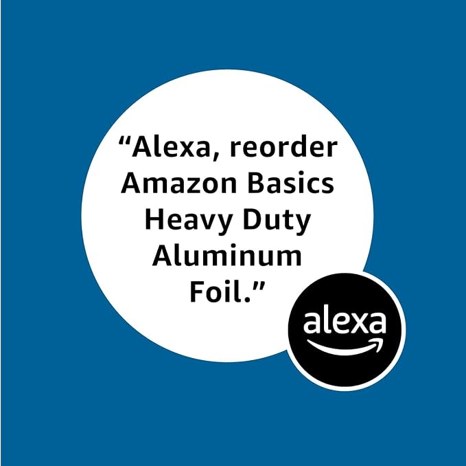 Amazon Basics Heavy Duty Aluminum Foil,125 Sq Ft,(Pack of 12)