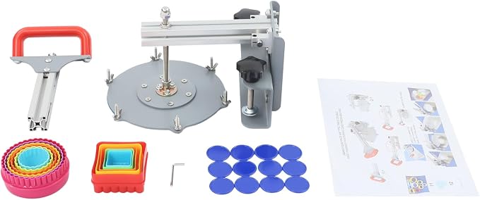 Manual Pizza Dough Press Machine 8.66in Stainless Steel Pizza Press, Pastry Sheeter with Adjustable Thickness 0.12-0.98in for Home and Commercial Pizza, Pie, Soft Roll Making
