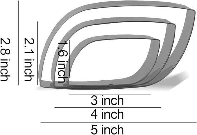 Keewah Modern Plaque Cookie Cutter Set - 5”,4”,3” - 3 Piece - Stainless Steel