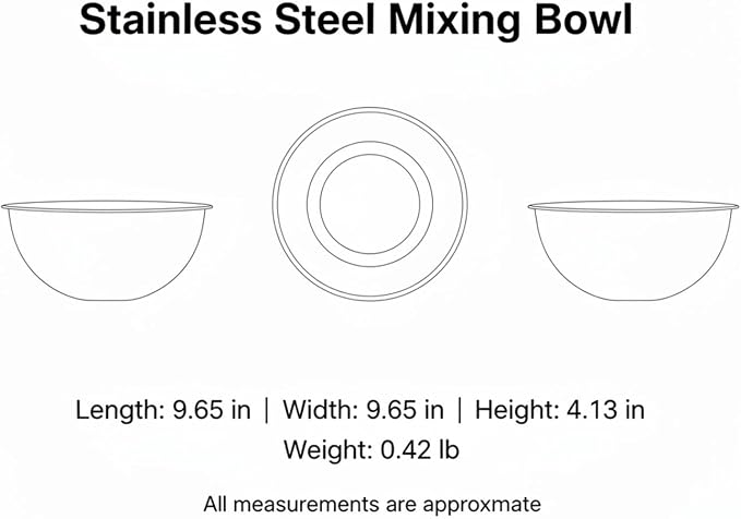 Stainless Steel Mixing Bowl Set with Nested Strainer, 2-in-1 Prep Basin for Washing, Draining, and Mixing