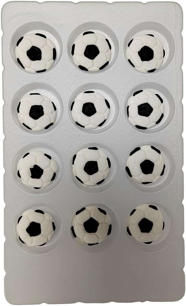 Edible Football Cake Decorations, Edible Soccer Cupcake Toppers, DIY Cake Toppers Icing Frosting Cookie Decorating Birthday Halloween Christmas Supplies