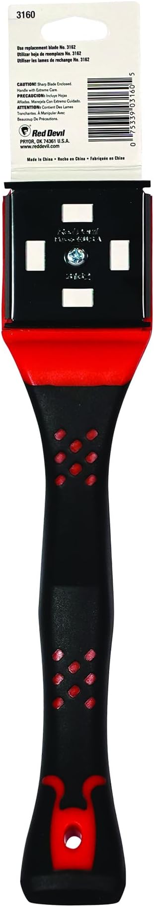 Red Devil 3160 2 1/2" Heavy-Duty Four-Edge Scraper with Contour Handle