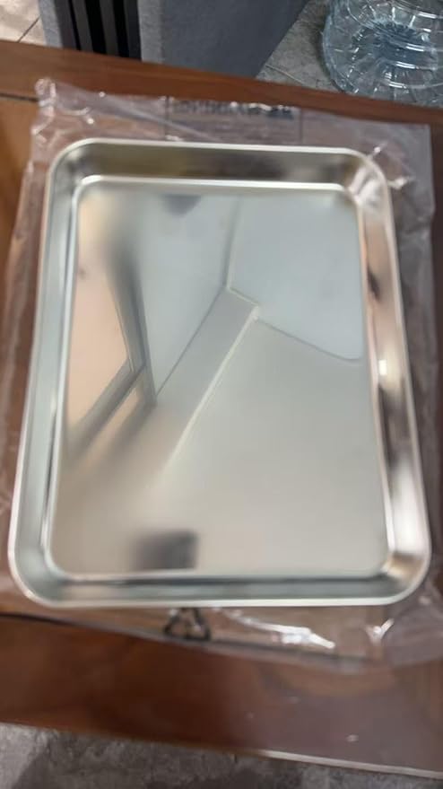 Sayram Sheet Pan for Baking or Roasting, Encapsulated Galvanized Steel Rim Prevents Warping